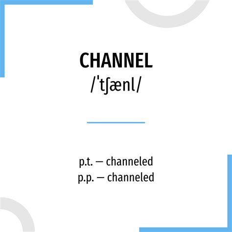 channel verb